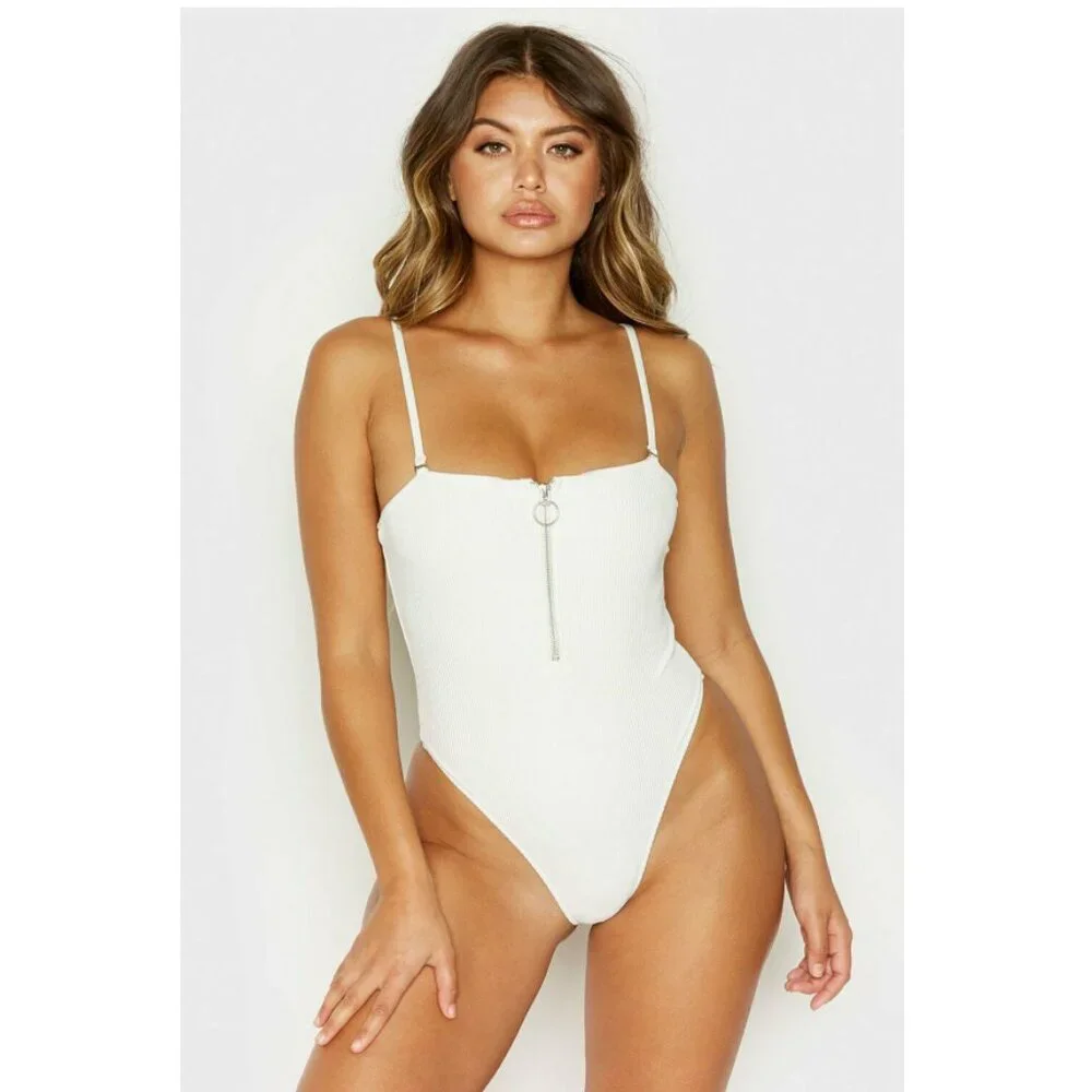 Frankie’s Bikinis Ribbed FLASH One Piece